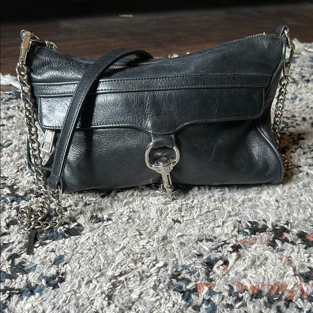 Rebecca Minkoff Black Crossbody Bag with Silver Hardware